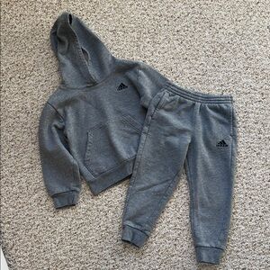 Adidas Kids Gray Sweatpants & Hoodie Set